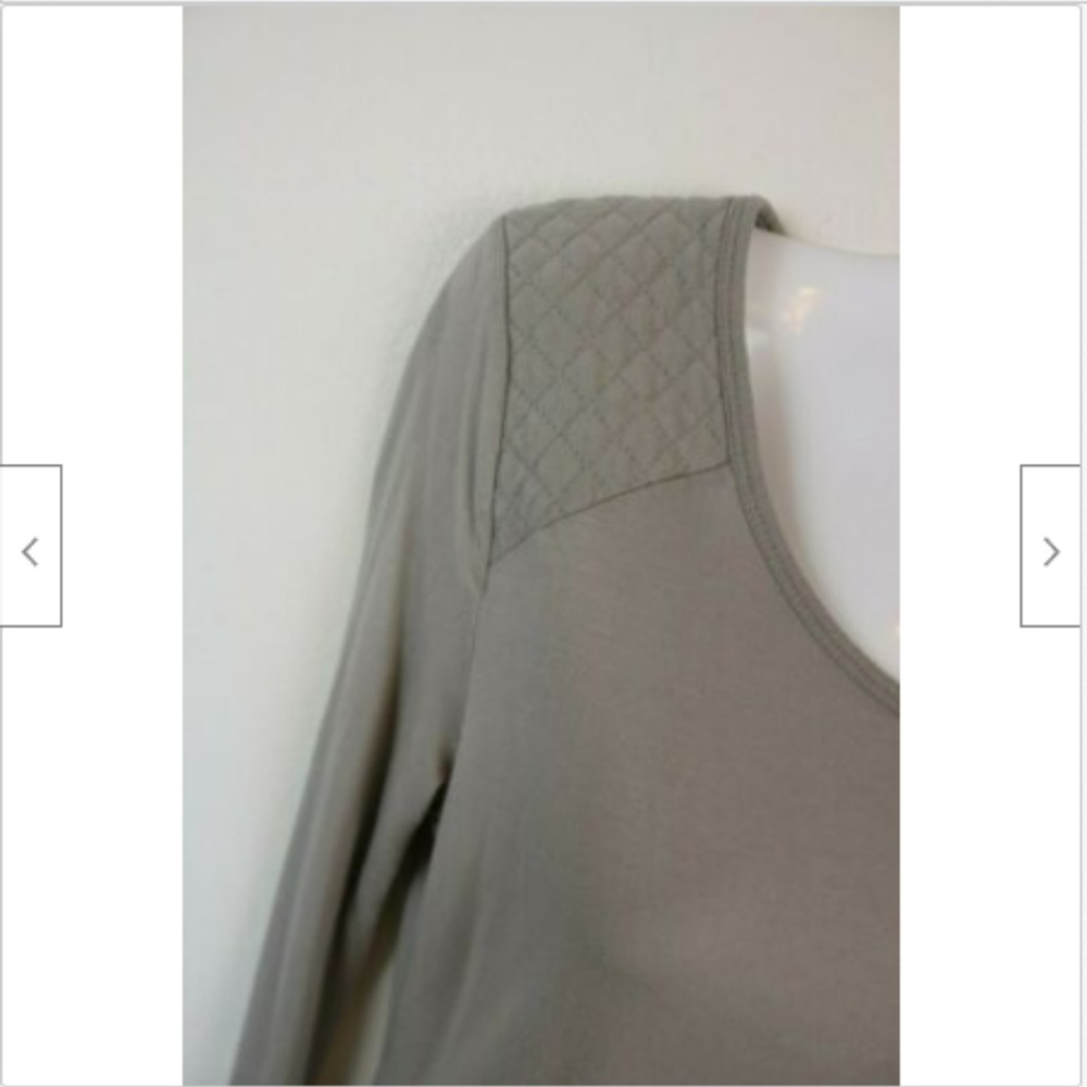 Banana Republic Womens Blouse Tan Brown Quilted - Picture 4 of 6